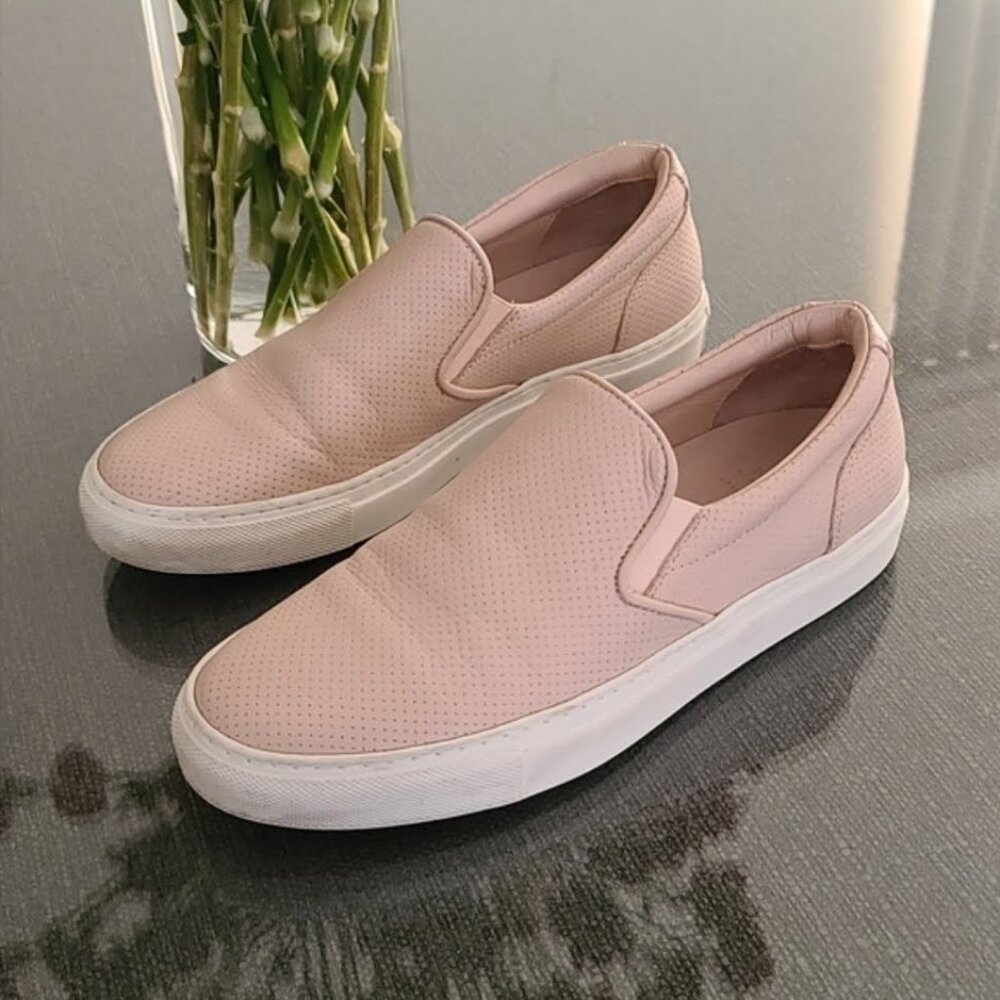 GREATS BROOKLYN Wooster Pink Leather Slip On Sneakers 10 40 MADE IN ITALY - Picture 2 of 15